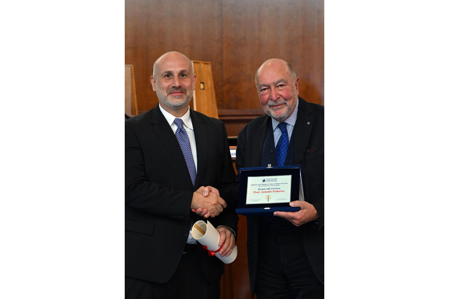 Consegna del premio a Antonio Federico